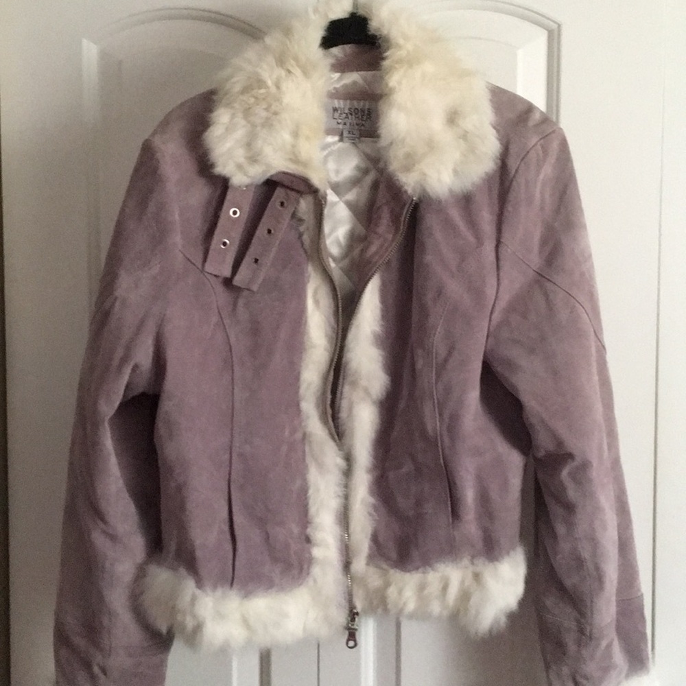 Purple Suede Motorcycle Jacket